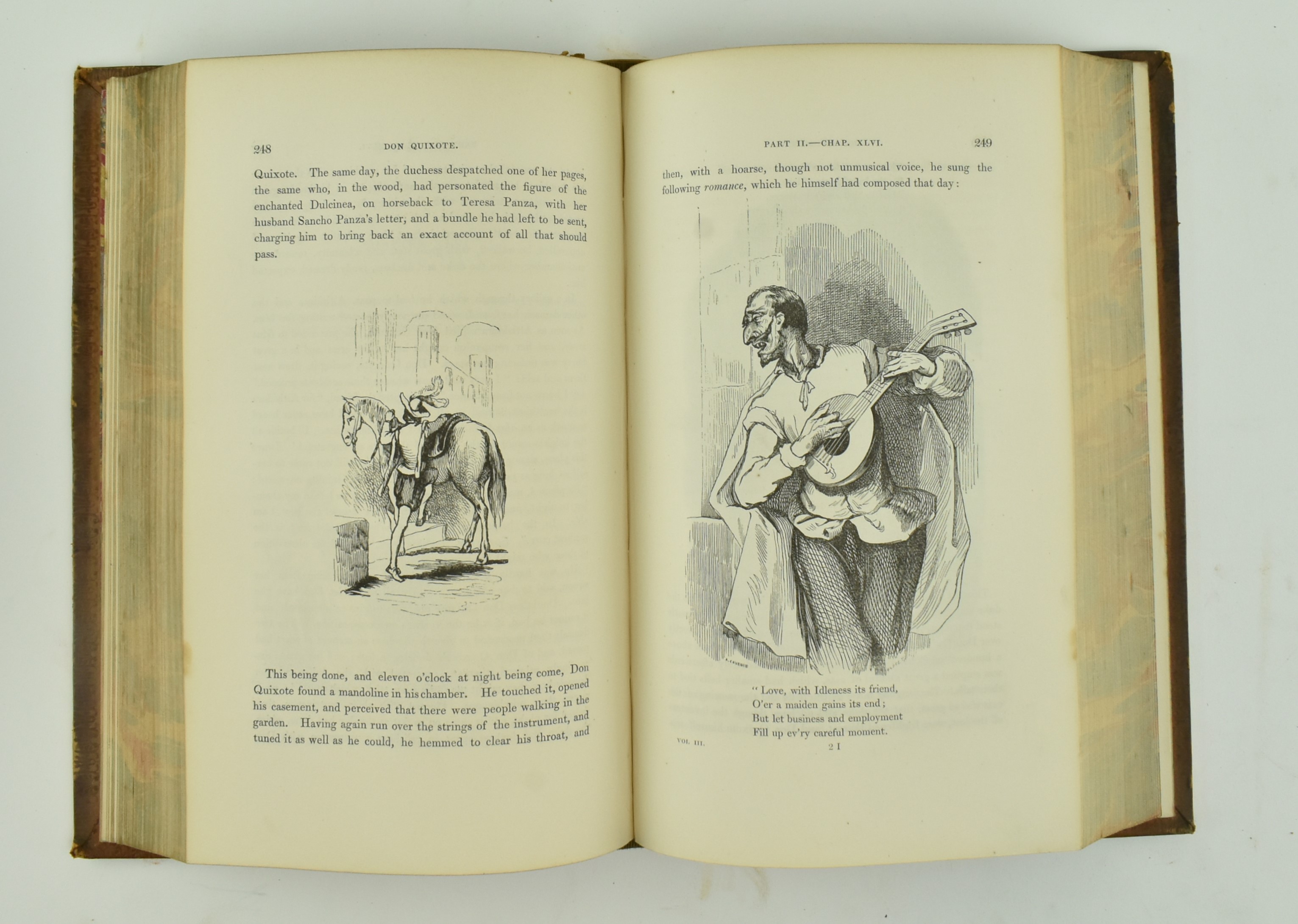 BINDINGS. 1837 DON QUIXOTE DE LA MANCHA IN THREE VOLUMES - Image 9 of 9