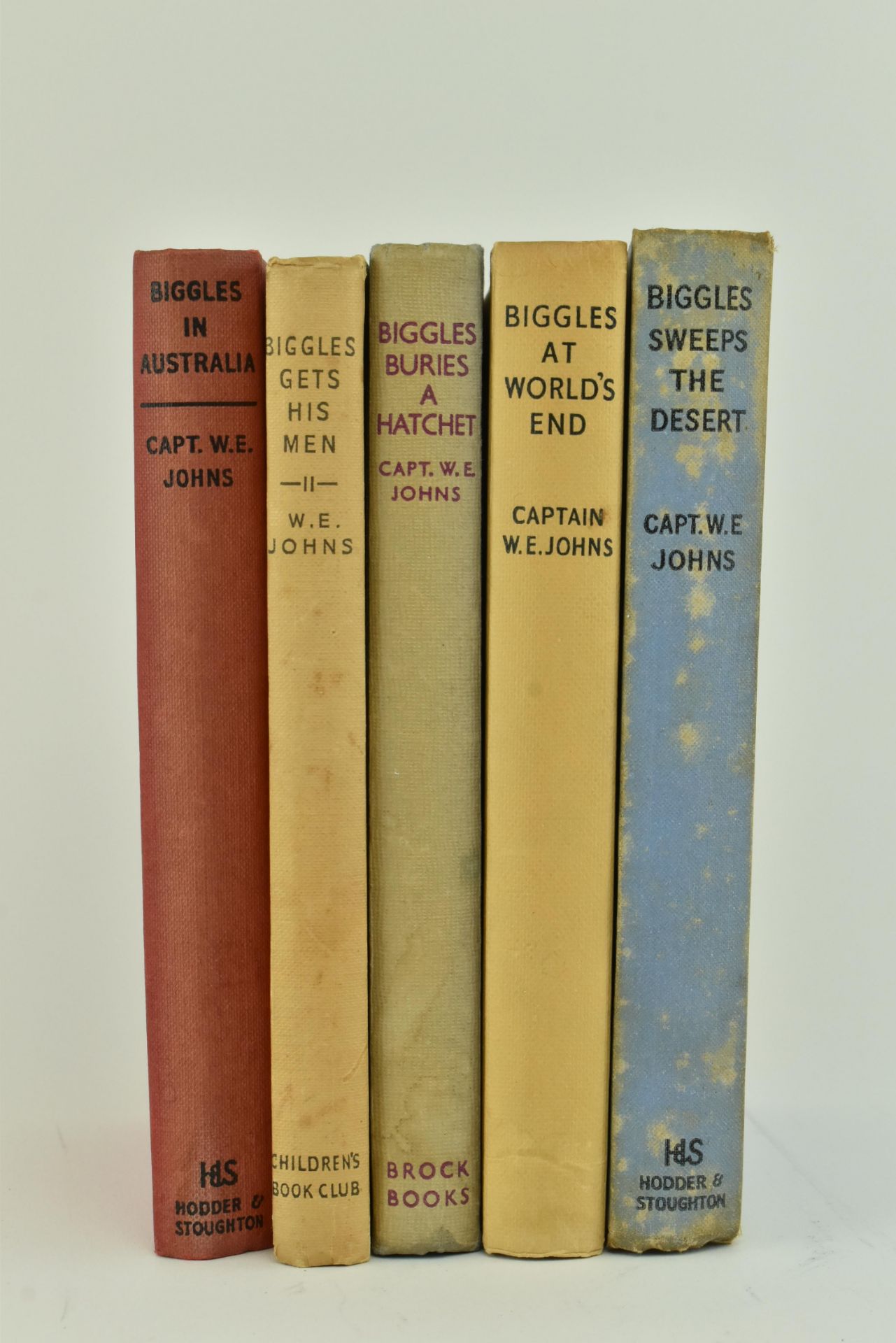 JOHNS, W. E. COLLECTION OF FIVE BIGGLES FIRST & EARLY EDITIONS