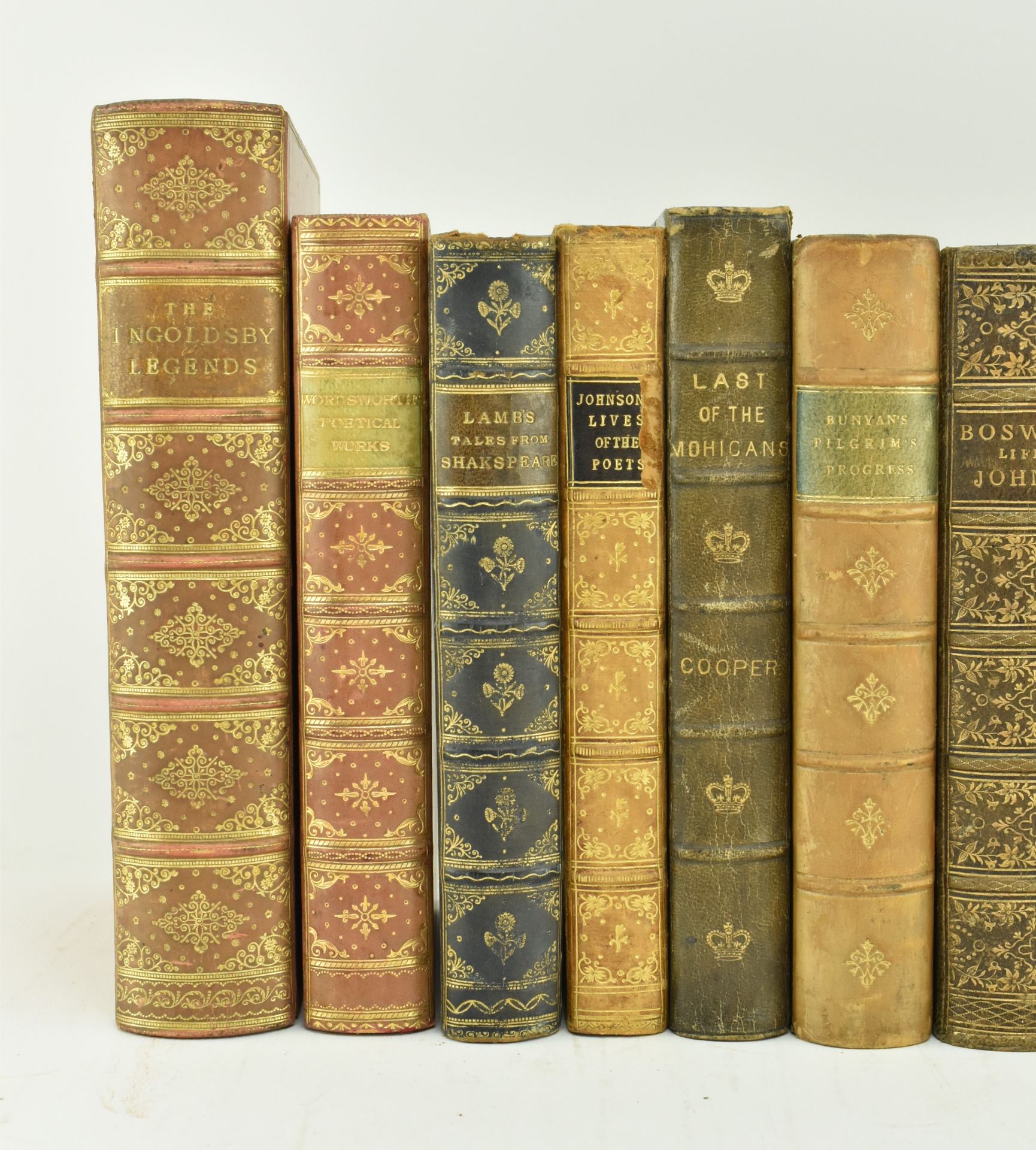 BINDINGS. COLLECTION OF VICTORIAN & LATER GILT LEATHER BINDINGS - Image 2 of 9