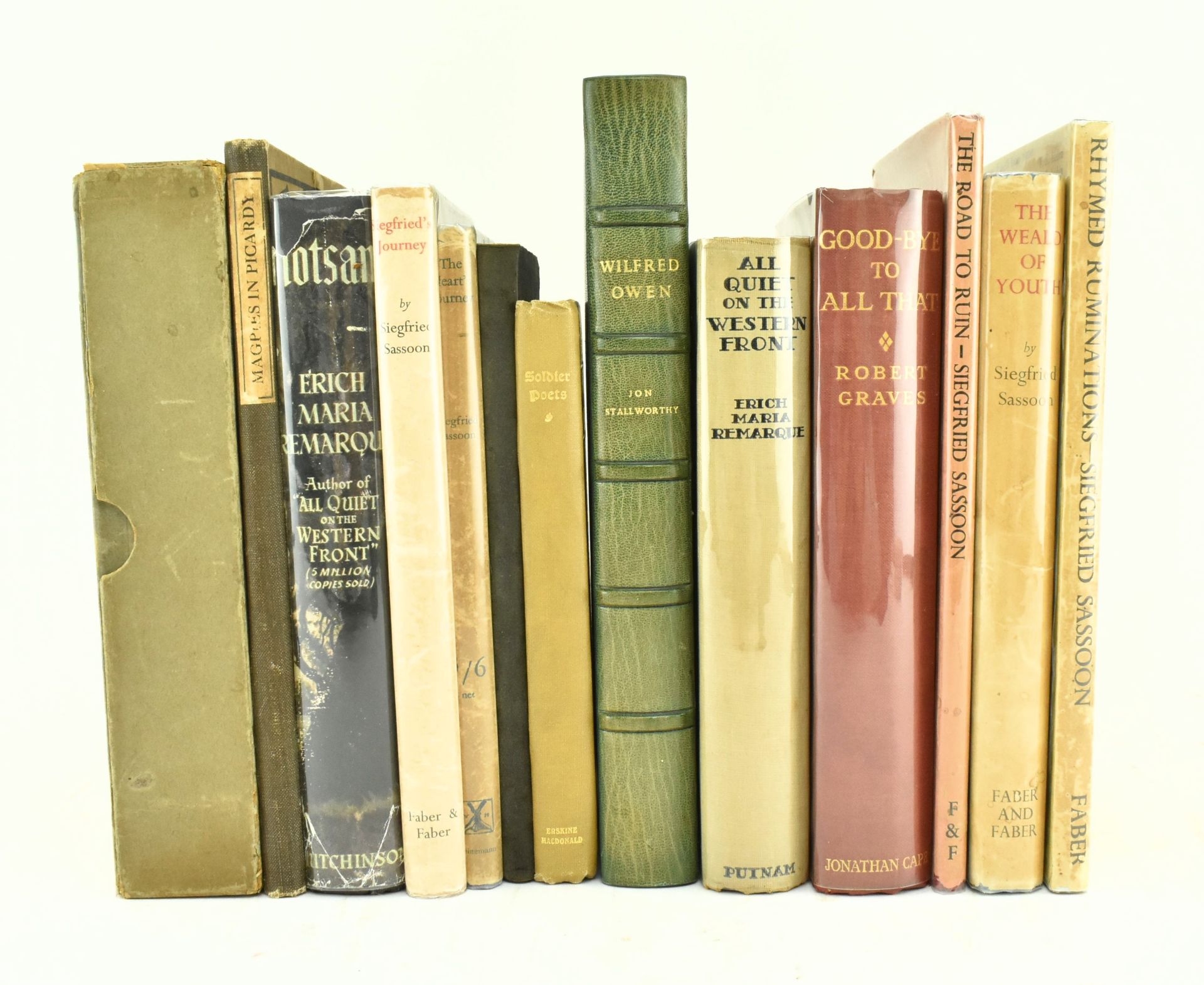 WWI POETRY & LITERATURE. COLLECTION OF THIRTEEN WORKS