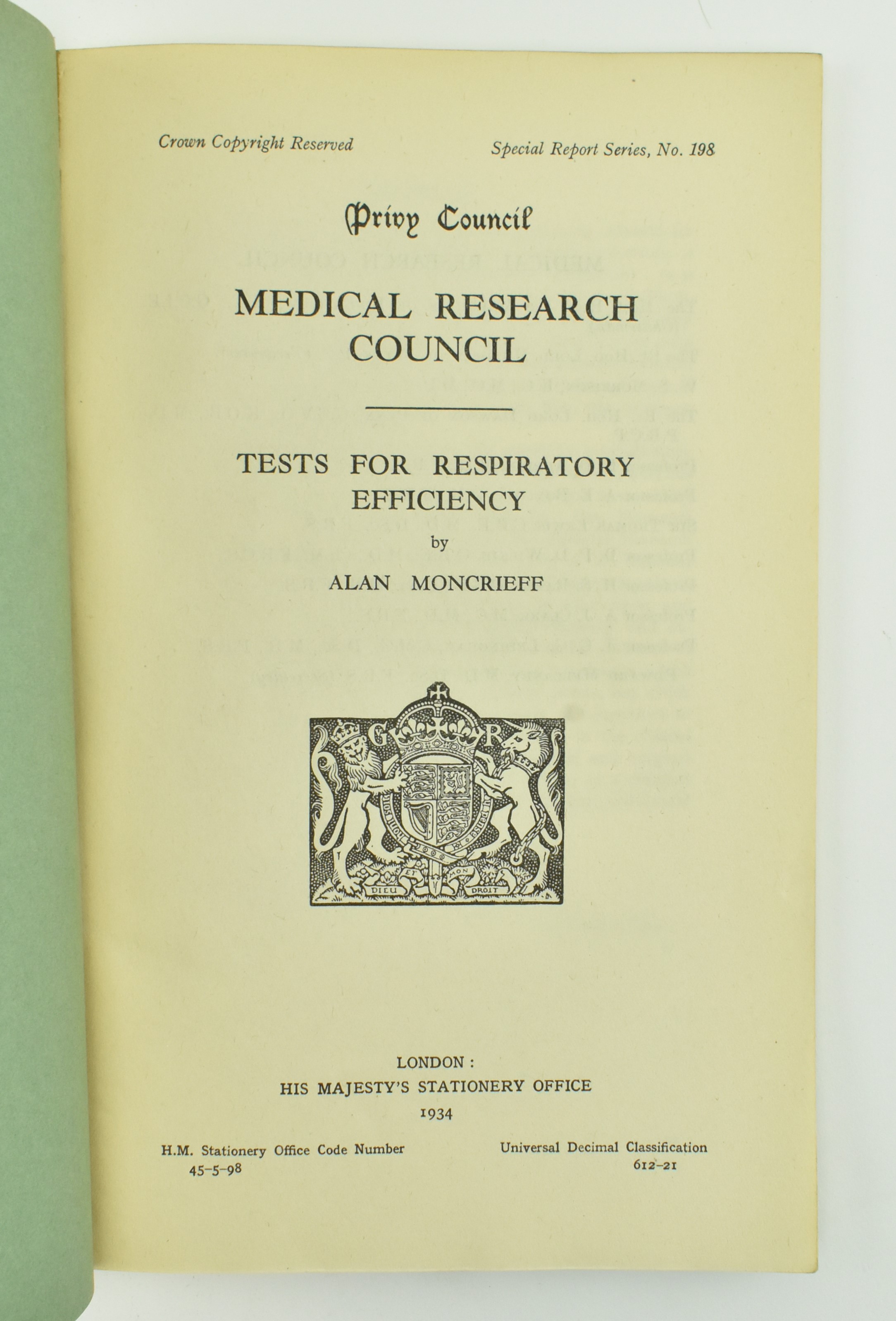 COLLECTION OF 8 INTER & POST WAR MEDICAL RESEARCH REPORTS - Bild 10 aus 14