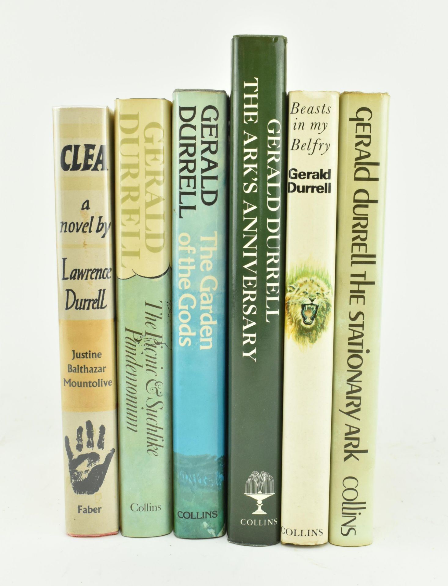 DURRELL, GERALD. SIX MODERN FIRST EDITIONS IN DUST WRAPPERS