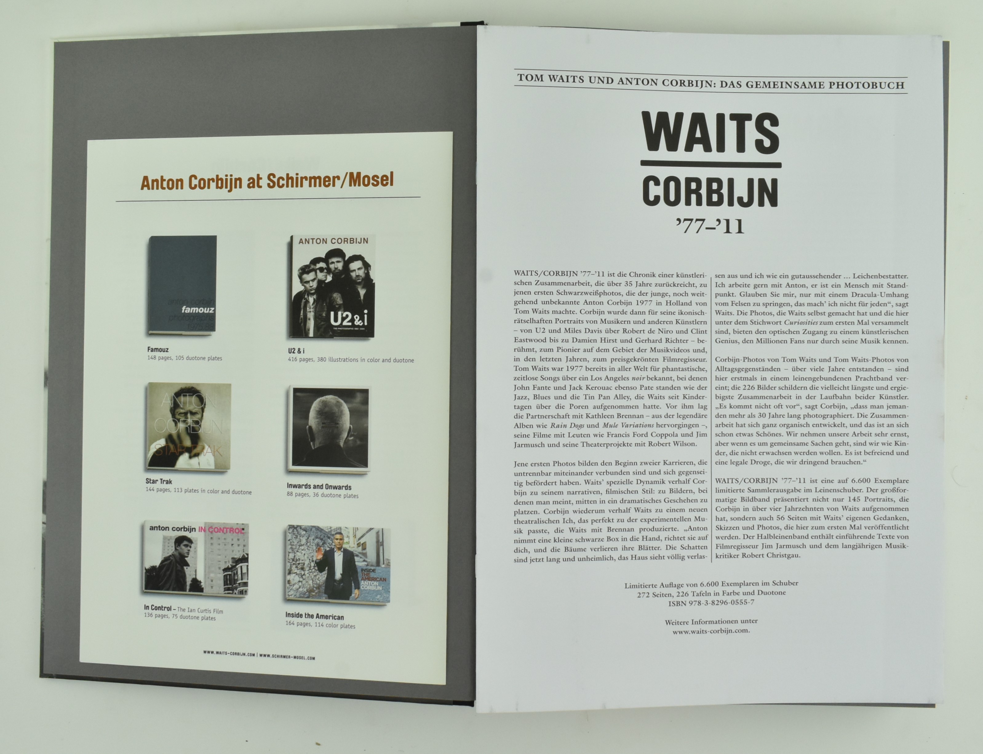 WAITS BY CORBIJN. LIMITED EDITION ON TOM WAITS IN SLIPCASE - Image 3 of 7