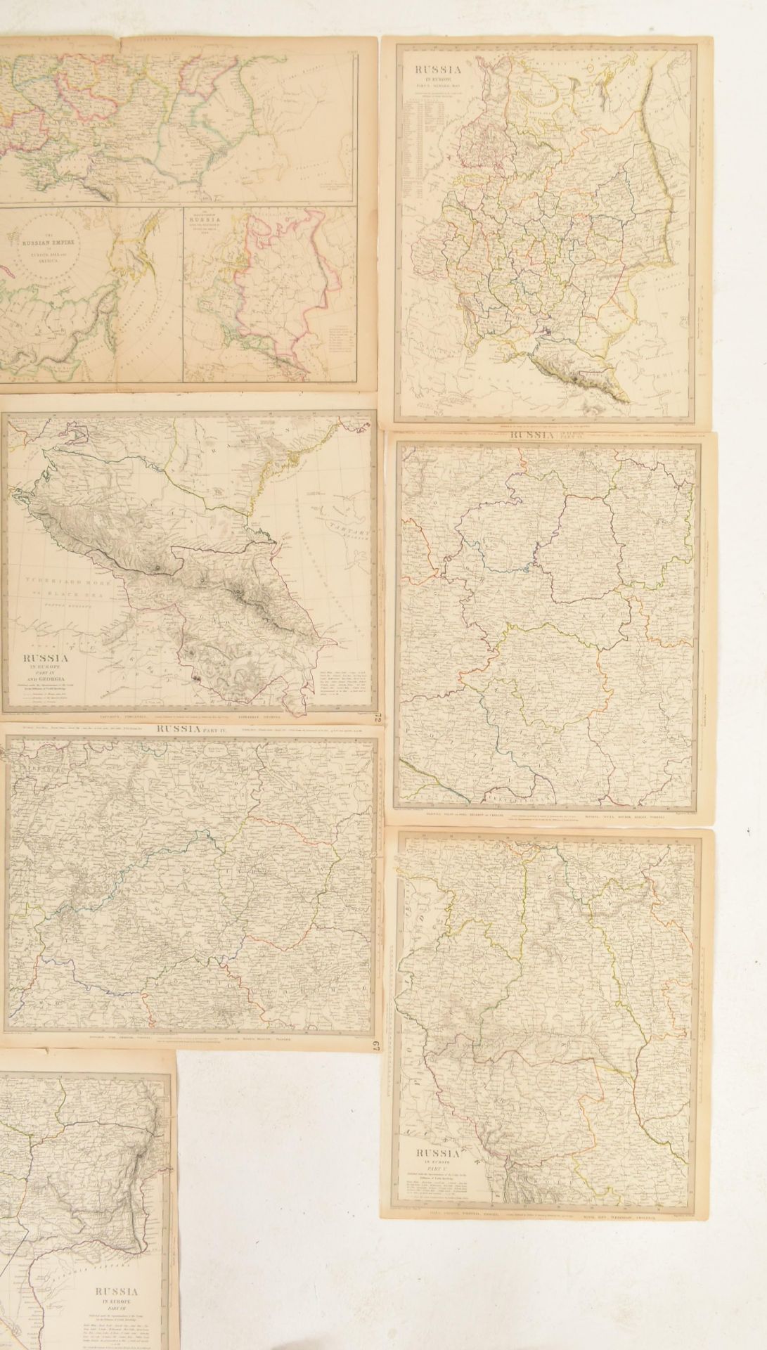 COLLECTION OF ELEVEN 19TH CENTURY MAPS OF RUSSIA & SIBERIA - Bild 2 aus 6