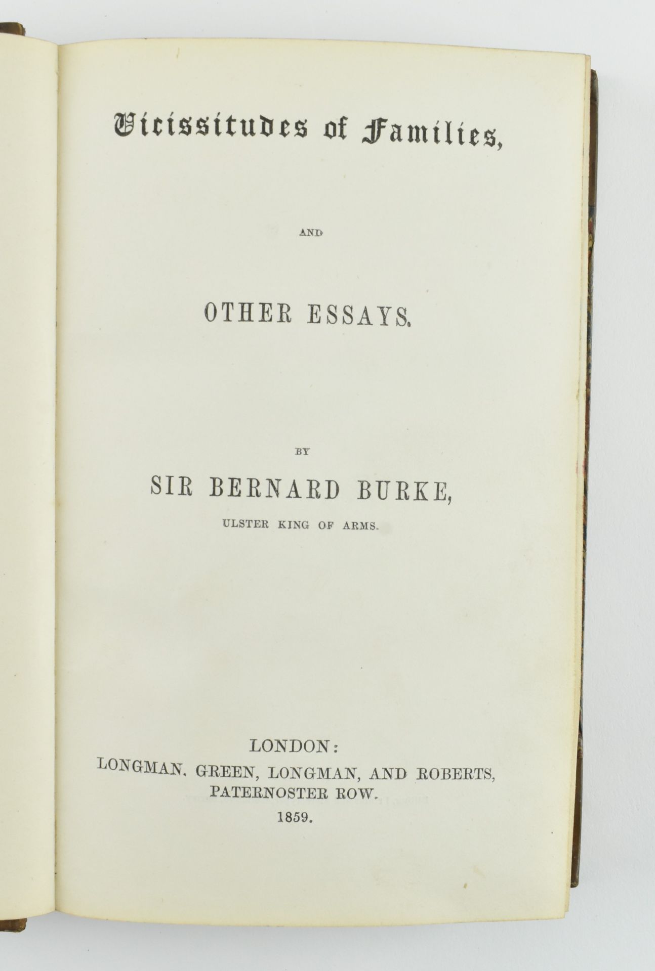 BURKE, BERNARD. 1859-60 VICISSITUDES OF FAMILIES 1ST & 2ND SERIES - Bild 3 aus 8