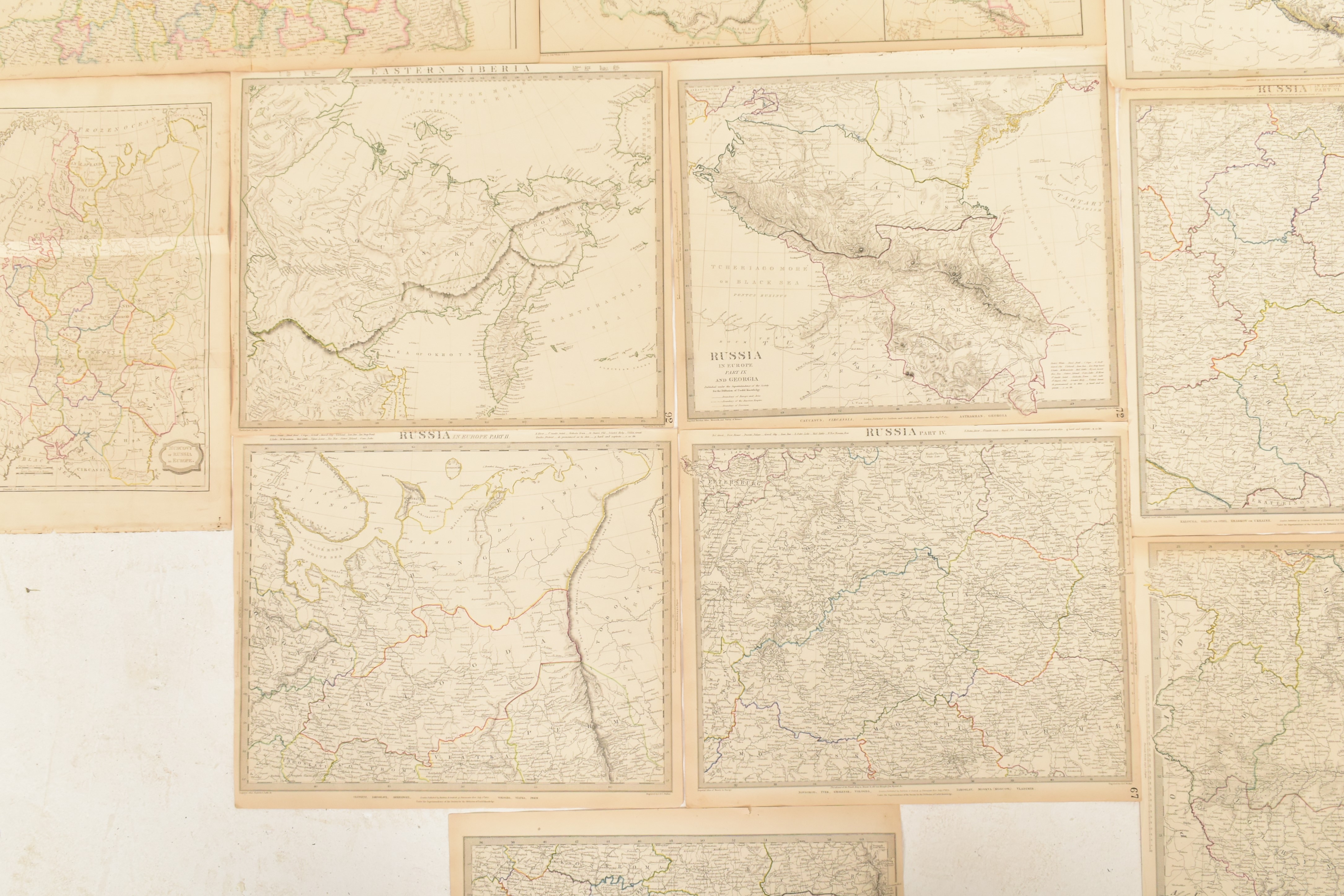 COLLECTION OF ELEVEN 19TH CENTURY MAPS OF RUSSIA & SIBERIA - Image 3 of 6