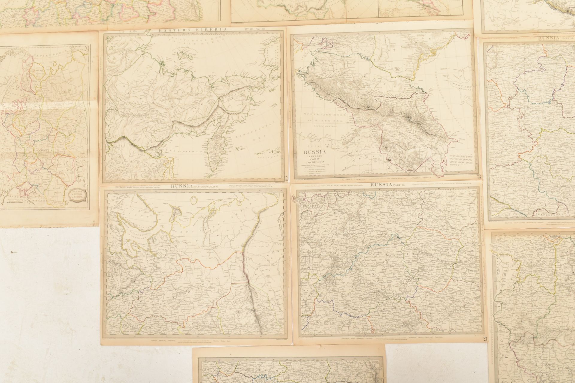 COLLECTION OF ELEVEN 19TH CENTURY MAPS OF RUSSIA & SIBERIA - Image 3 of 6