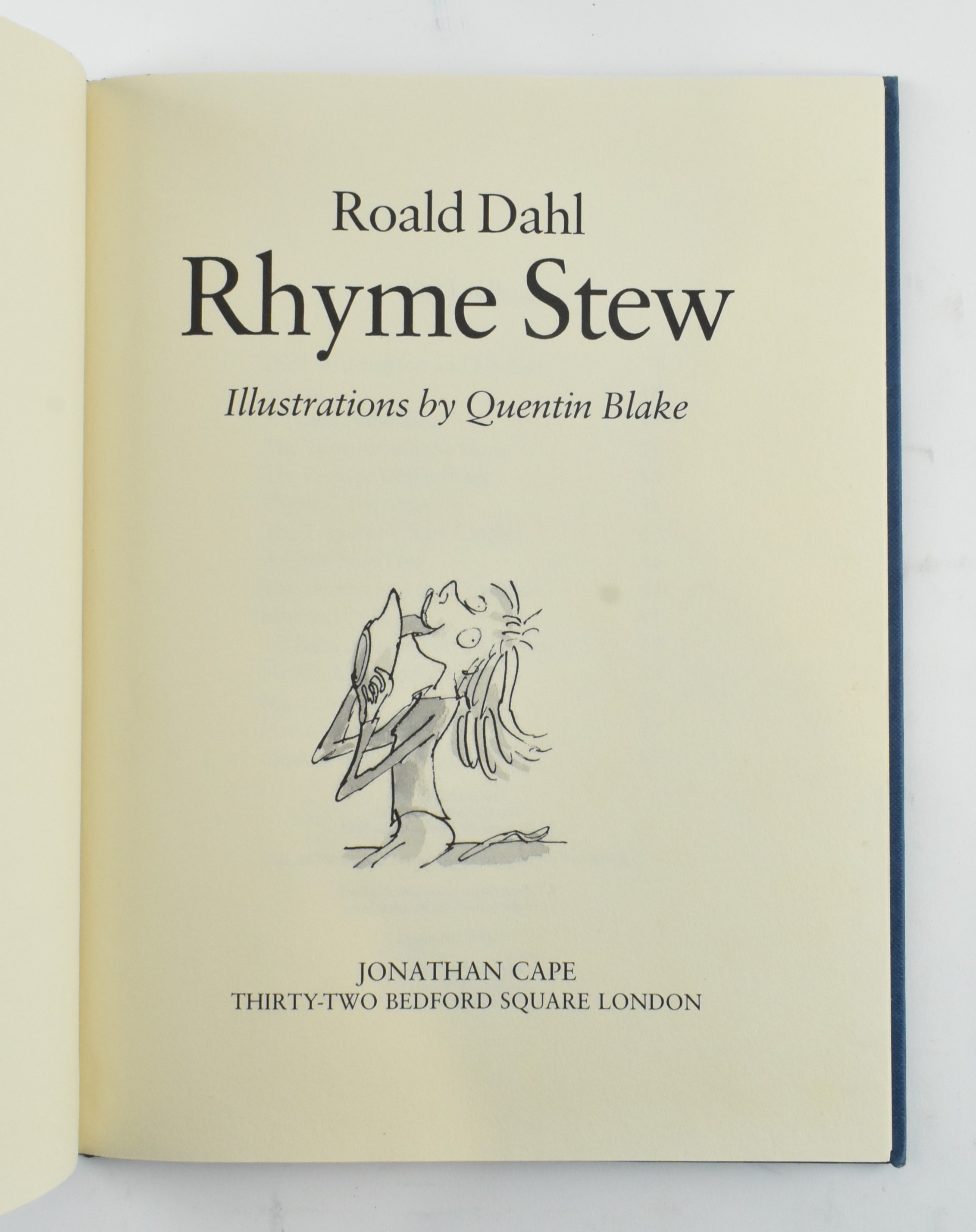 DAHL, ROALD. SIGNED FIRST EDITION OF RHYME STEW IN DUSTWRAPPER - Image 5 of 9