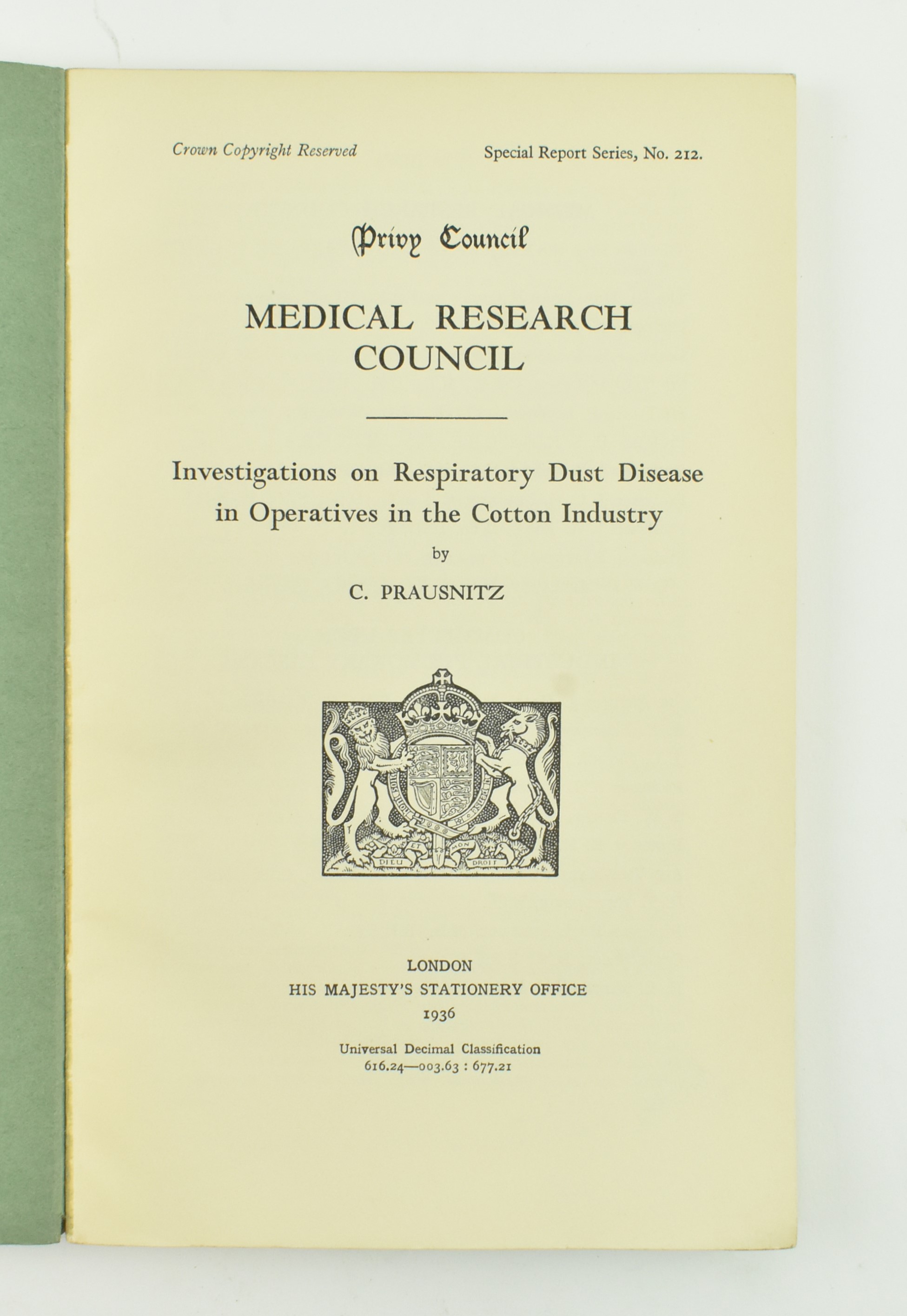 COLLECTION OF 8 INTER & POST WAR MEDICAL RESEARCH REPORTS - Bild 13 aus 14