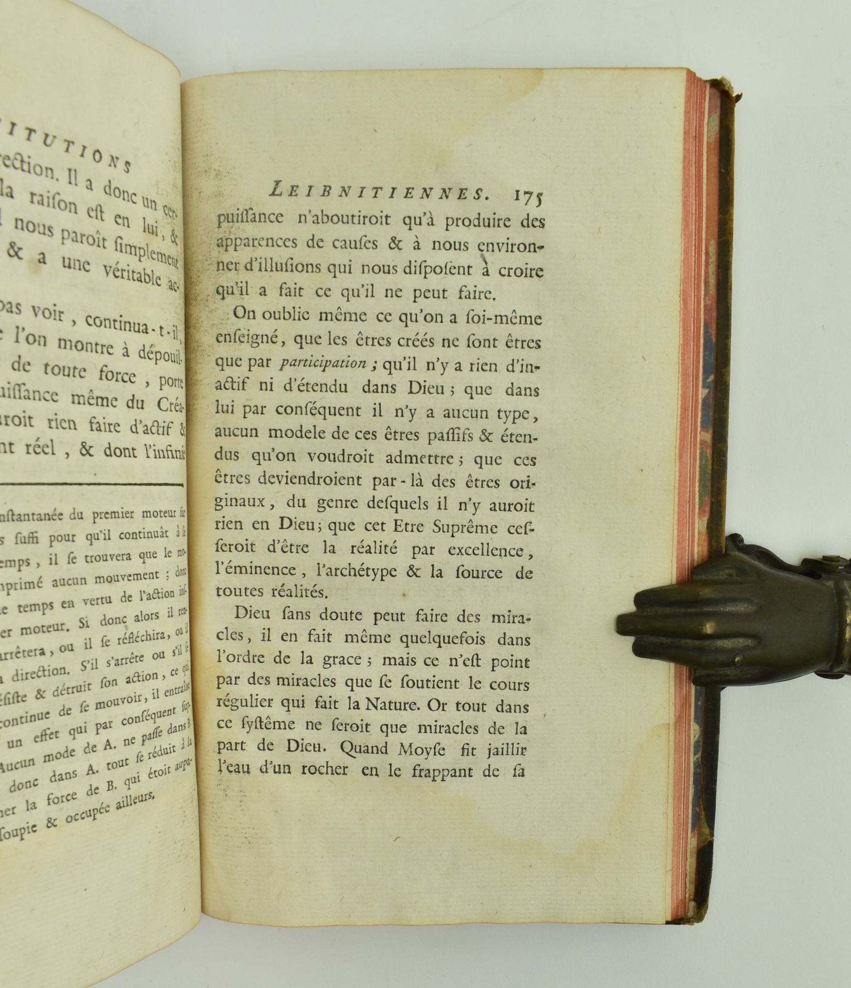 LEIBNIZ'S MONADOLOGY. 1767 FRENCH EDITION IN CONTEMP. CALF - Image 4 of 5