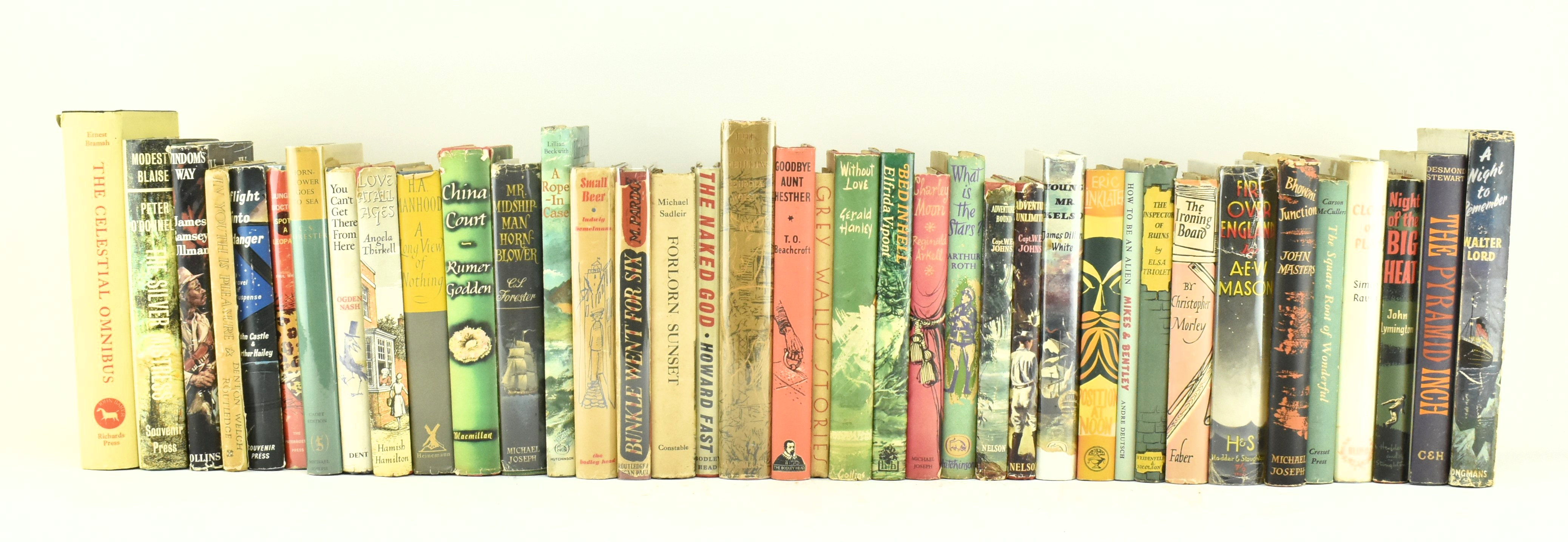 VINTAGE FICTION. COLLECTION OF c38 BOOKS IN DUST WRAPPERS