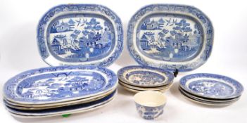 COLLECTION OF 19TH CENTURY STONE CHINA STAFFORDSHIRE PLATES