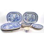 COLLECTION OF 19TH CENTURY STONE CHINA STAFFORDSHIRE PLATES
