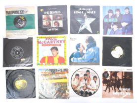 COLLECTION OF 1960S & LATER BEATLES RELATED 45 RPM VINYL RECORDS