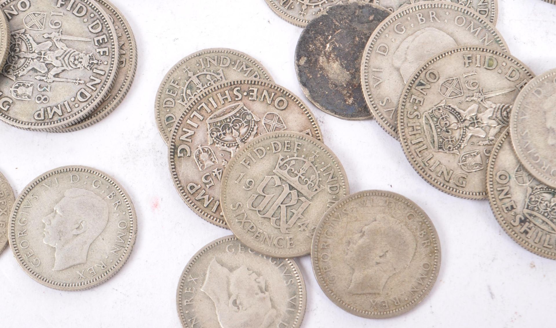 COLLECTION PRE 1946 BRITISH SIXPENCE & SHILLING COINS - Image 8 of 8