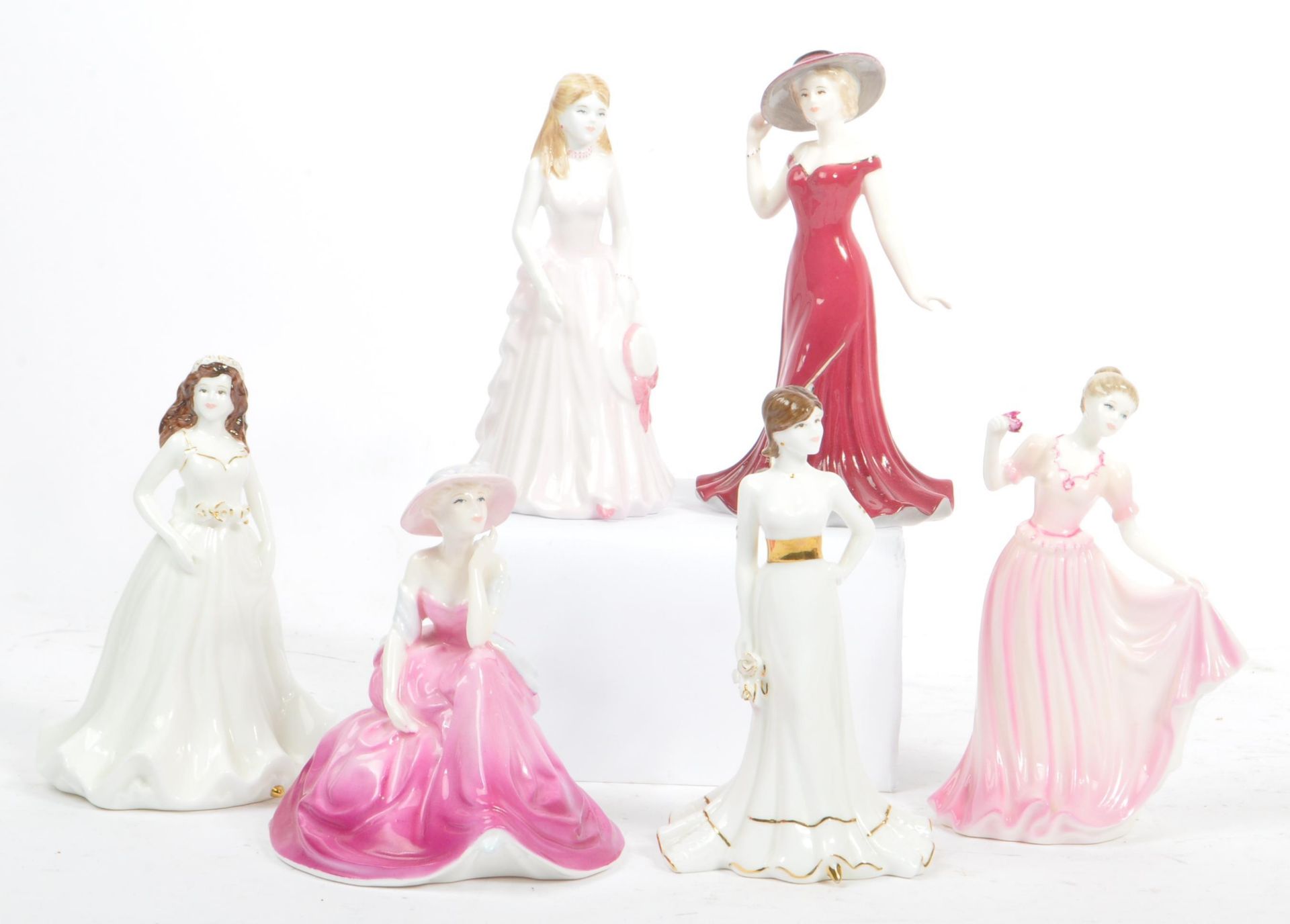 COALPORT- COLLECTION OF SIX CONTEMPORARY PORCELAIN FIGURES