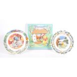 ROYAL DOULTON & WEDGWOOD DISNEY CERAMIC WALL CLOCK & PLATES