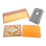 FOUR EARLY 20TH CENTURY CIGARETTE CASES & RONSON LIGHTER CASE