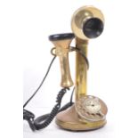 20TH CENTURY BRASS BAKELITE CANDLESTICK TELEPHONE