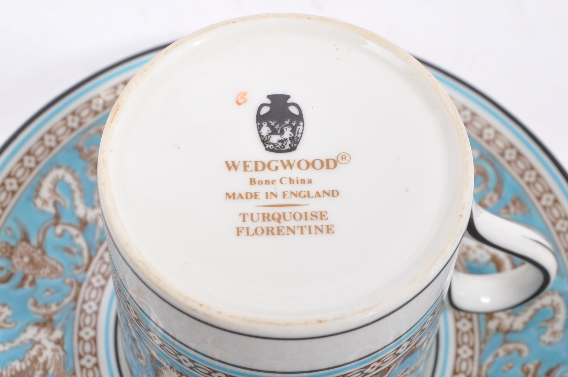 VINTAGE 20TH CENTURY WEDGWOOD FLORENTINE CHINA TEA SET - Bild 9 aus 11