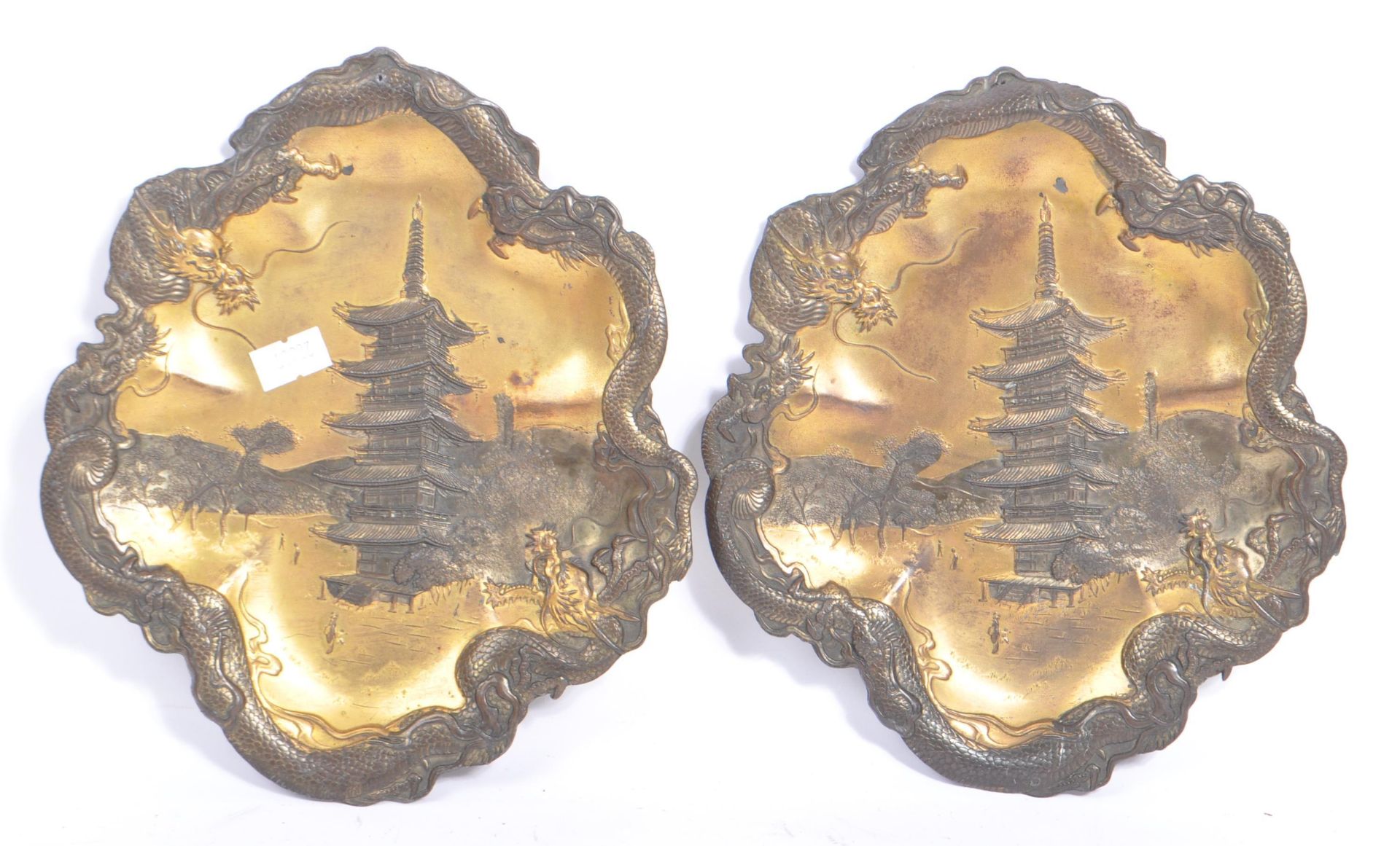 EARLY 20TH CENTURY BRONZE CHINESE HAND MADE PLATES