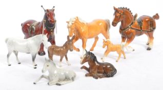 BESWICK - COLLECTION OF 20TH CENTURY CERAMIC HORSES