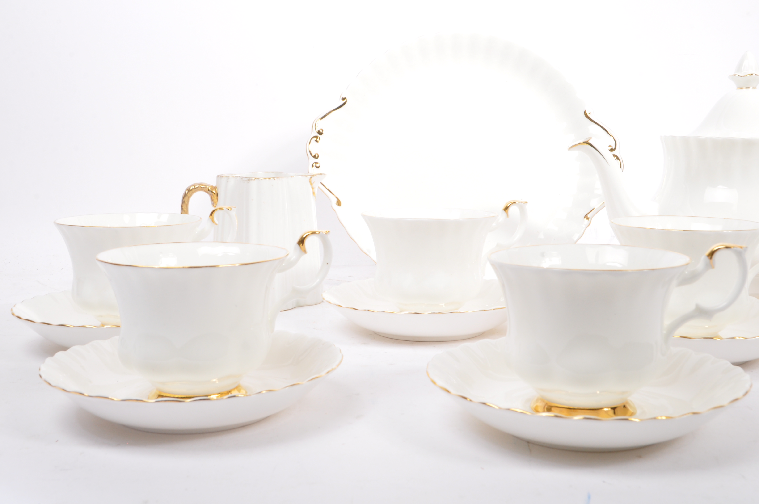 ROYAL ALBERT - VAL D'OR PATTERN - BONE CHINA TEA SET - Image 3 of 10