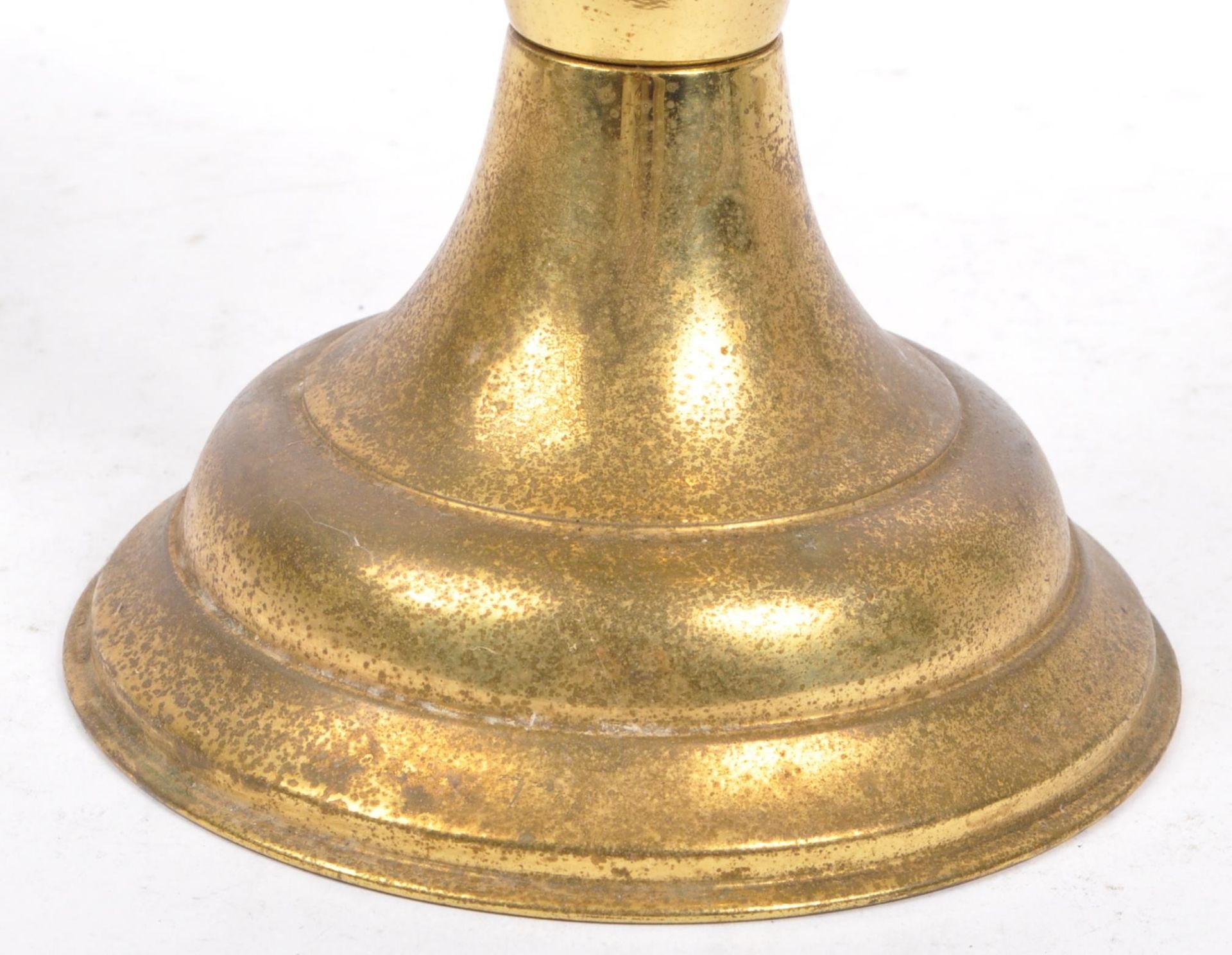 VICTORIAN 19TH CENTURY BRASS & GLASS OIL LAMP BY DUPLEX - Image 6 of 7