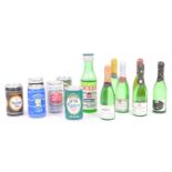 COLLECTION OF MINIATURE CHAMPAGNE BOTTLES & BEER CANS