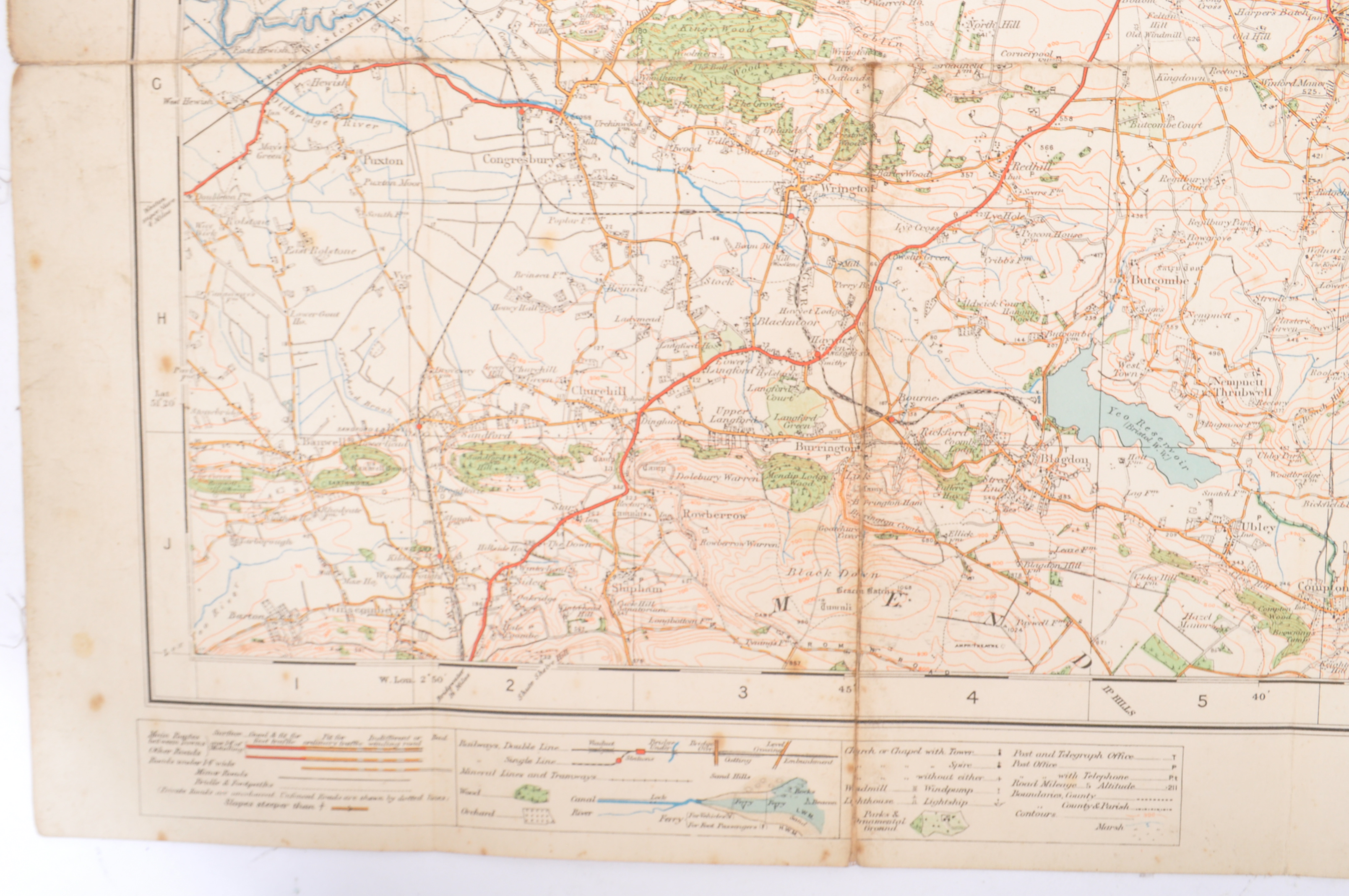 1922 ORDNANCE SURVEY ONE INCH OF BRISTOL DISTRICT MAP - Image 3 of 5