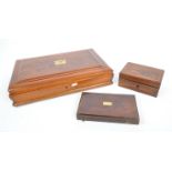 COLLECTION OF THREE WOODEN TRINKET BOXES