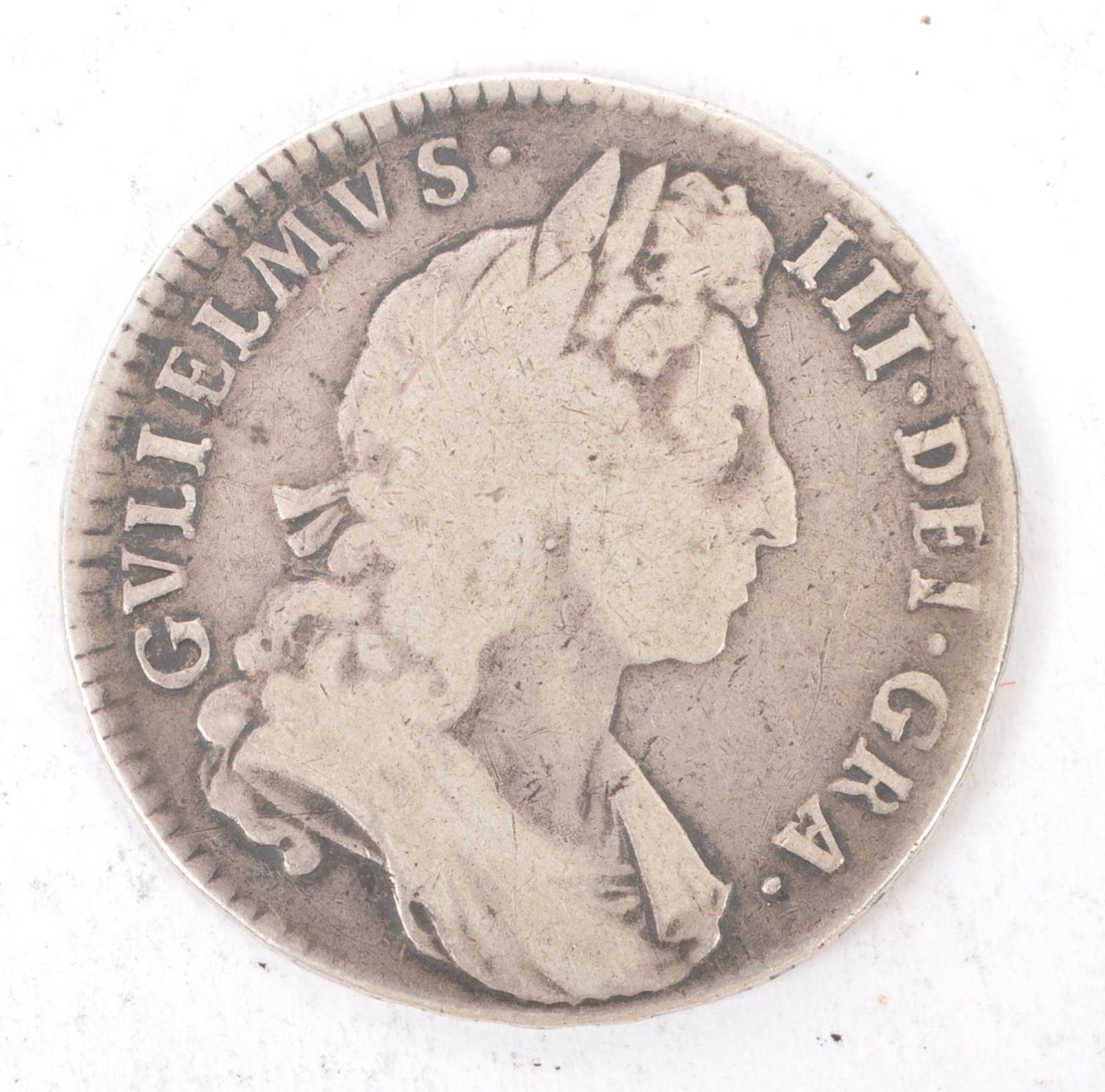 WILLIAM III 1697 SILVER HALF CROWN COIN