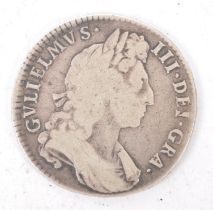 WILLIAM III 1697 SILVER HALF CROWN COIN