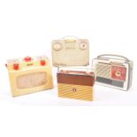 FOUR MID 20TH CENTURY PORTABLE TRANSISTOR RADIOS