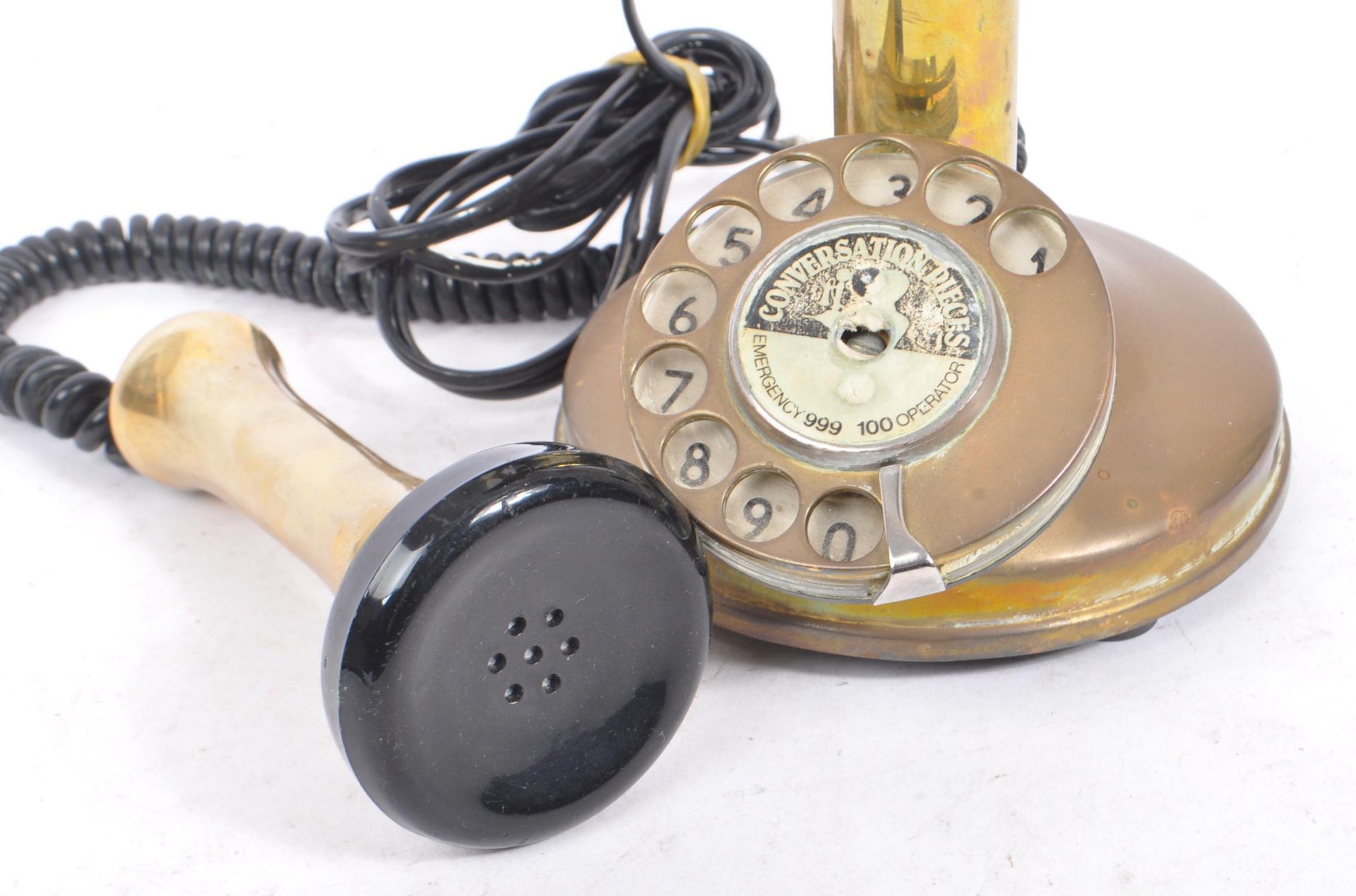 20TH CENTURY BRASS BAKELITE CANDLESTICK TELEPHONE - Image 5 of 6