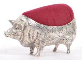 VINTAGE 20TH CENTURY LARGE PIN CUSHION OF PIG FORM