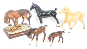 BESWICK - COLLECTION OF FOUR PORCELAIN CHINA HORSES