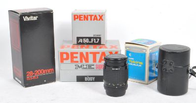 PENTAX - 20TH CENTURY BOXED ME SUPER & LENSES