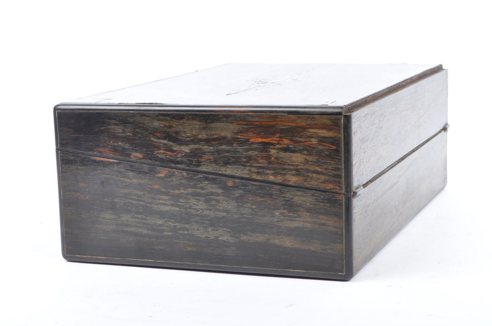 VICTORIAN COROMANDEL WOOD & MOTHER OF PEARL WRITING SLOPE - Image 9 of 11