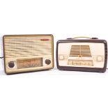 TWO VINTAGE 20TH CENTURY RADIO W/ BAKELITE TELEVISION