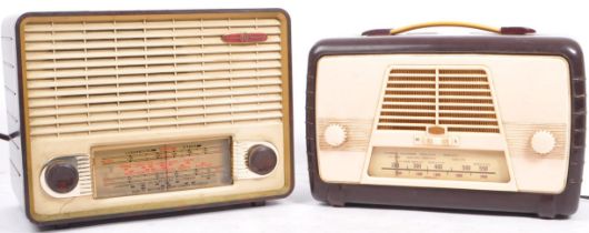 TWO VINTAGE 20TH CENTURY RADIO W/ BAKELITE TELEVISION