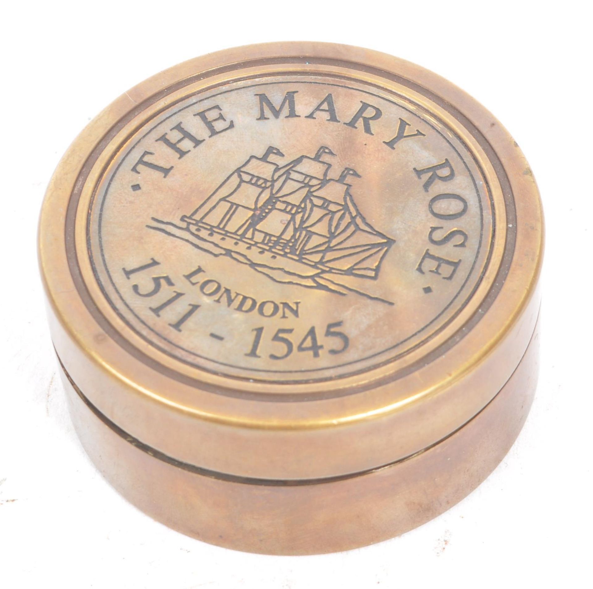 BRASS CASED COMPASS & SUNDIAL - THE MARY ROSE - Image 6 of 6