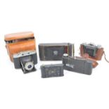 COLLECTION OF 20TH CENTURY FOLDING CAMERAS