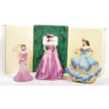 COALPORT- COLLECTION OF THREE PORCELAIN FEMALE FIGURINES