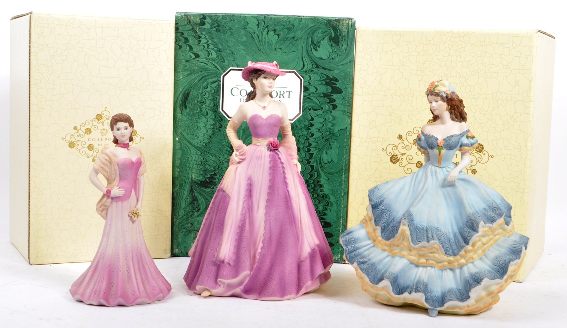 COALPORT- COLLECTION OF THREE PORCELAIN FEMALE FIGURINES