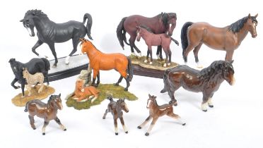 COLLECTION OF LATE 20TH CENTURY & LATER HORSE FIGURINES