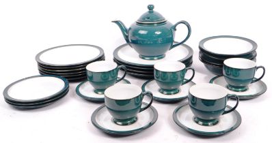 DENBY - BLUE / GREEN METZ STYLE PATTERN DINNER TEA SERVICE