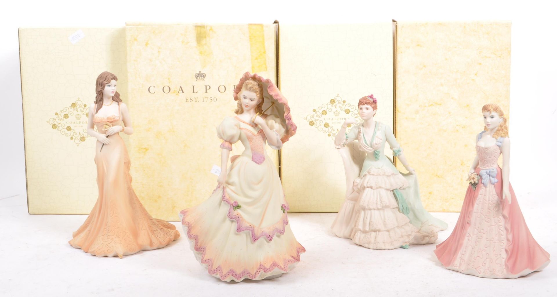 COALPORT - COLLECTION OF FOUR PORCELAIN FEMALE FIGURINES