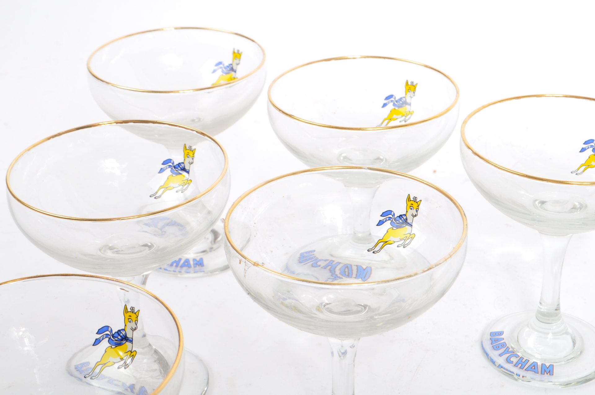 BABYCHAM - COLLECTION OF MID CENTURY COUPE GLASSES - Image 3 of 5