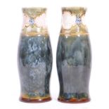 PAIR OF EARLY 20TH CENTURY DOULTON LAMBETH VASES